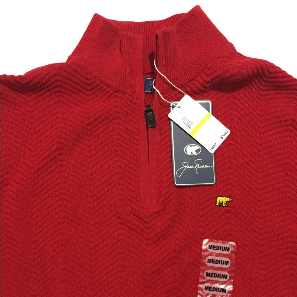 ✅SOLD - Jack Nicklaus Herringbone 1/4 Zip Sweater - Picture 4 of 8